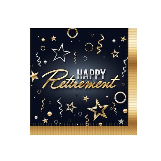 Beistle 5" x 5" Happy Retirement Beverage Napkins, 32ct. | Michaels®